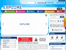 Tablet Screenshot of explorecayman.com